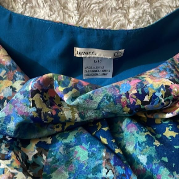 Anthropologie Blue Floral Dress - Picture 7 of 7